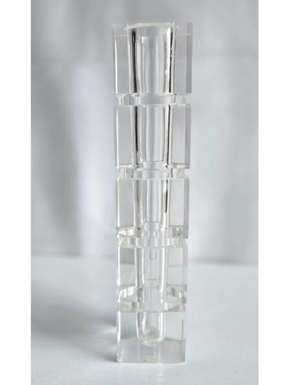 Modern Clear ACRYLIC Square Cubed RETRO ART DECO 6